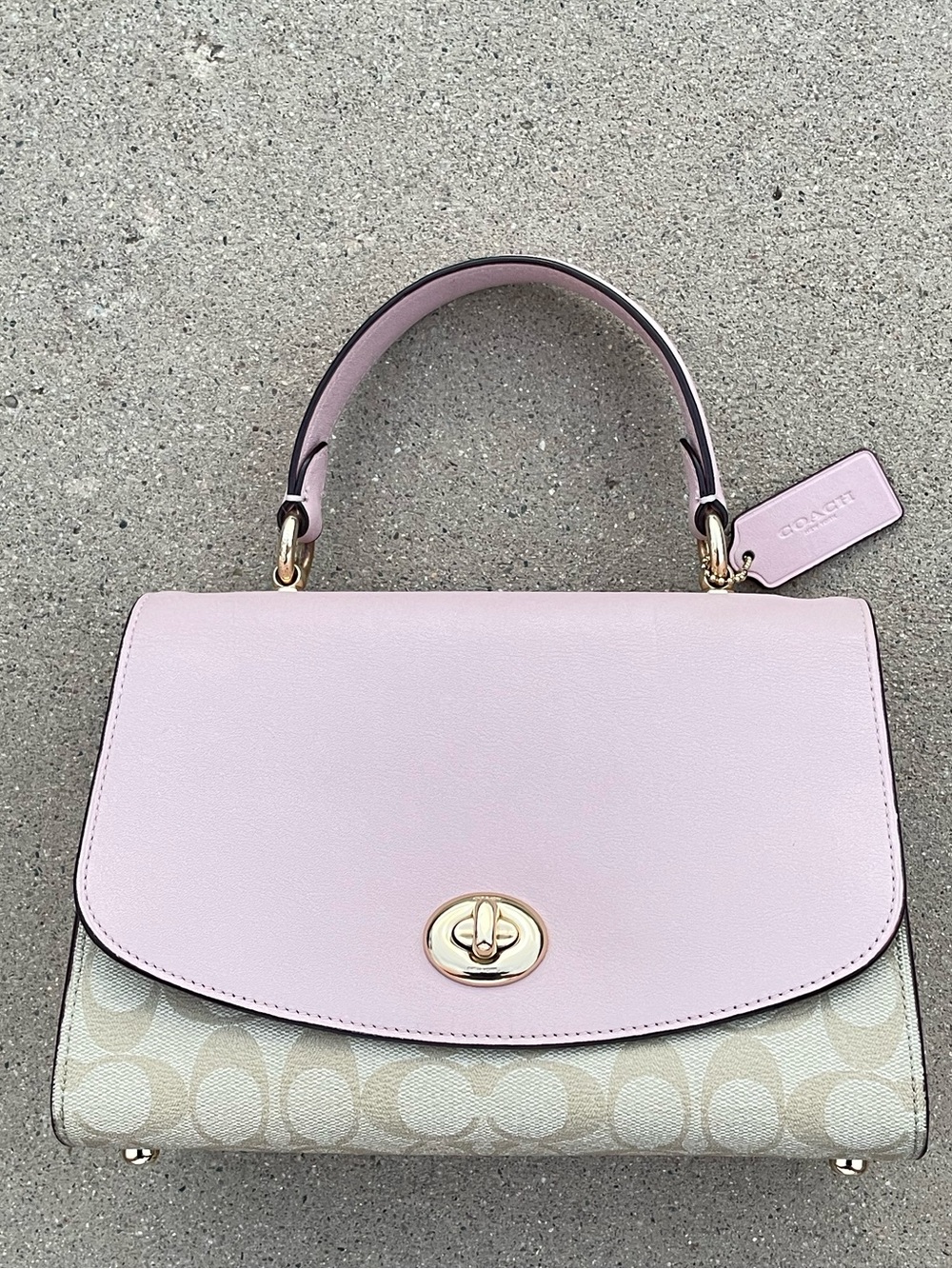 MINT Coach Tilly Top Handle Satchel in Signature Canvas Pink - Like New!